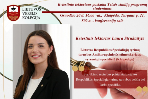 Lietuvos verslo kolegijoje nemokami seminarai