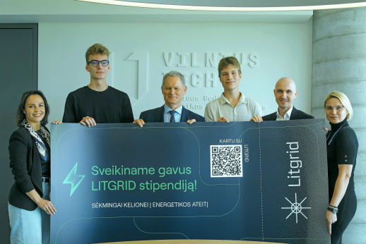 AB „Litgrid“ skyrė stipendijas VILNIUS TECH: ugdys energetikos specialistus