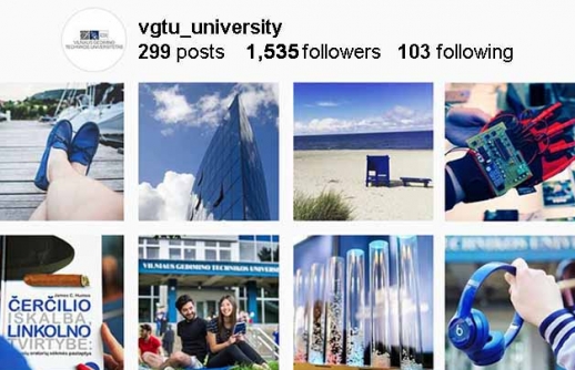 VGTU „Instagram“ – tarp populiariausių Lietuvoje